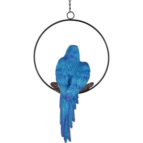 Polly in Paradise Parrot Hanging Bird Ring Perch Statue,Medium,Full Color Finish - Picture 4 of 6